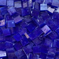 Piese individuale din sticlă Tiffany Glacier de 15 mm, culoare cobalt