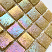 Mozaic din sticlă irizat 20mm – șampanie - mosaicshop