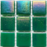 Mozaic din sticlă irizat 20mm – verde jad - mosaicshop