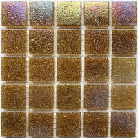 Mozaic din sticlă irizat 20mm – cafea - mosaicshop