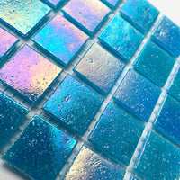 Mozaic din sticlă irizat 20mm – albastru regal - mosaicshop