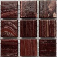 Mozaic din sticlă cu vinișoare aurii 20mm – granat - mosaicshop