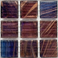 Mozaic din sticlă cu vinișoare aurii 20mm – indigo - mosaicshop