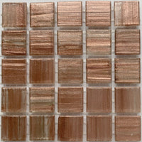 Mozaic din sticlă cu vinișoare aurii 20mm – cupru deschis - mosaicshop