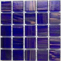 Mozaic din sticlă cu vinișoare aurii 20mm – albastru nocturn - mosaicshop