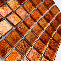 Mozaic din sticlă cu oglindă 20mm – chihlimbar - mosaicshop