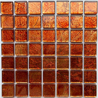 Mozaic din sticlă cu oglindă 20mm – chihlimbar - mosaicshop