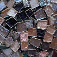 Mozaic din sticlă – Placă din sticlă cu oglindă – amestec violet - mosaicshop