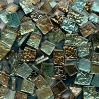 Mozaic din sticlă – Placă din sticlă cu oglindă – amestec de brumă - mosaicshop