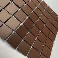 Winckelmans Brun – plăcuțe de mozaic mate de 20x20 mm pe plasă