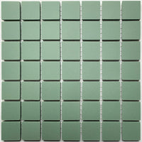 Winckelmans Vert – plăcuțe de mozaic mate de 20x20 mm pe plasă