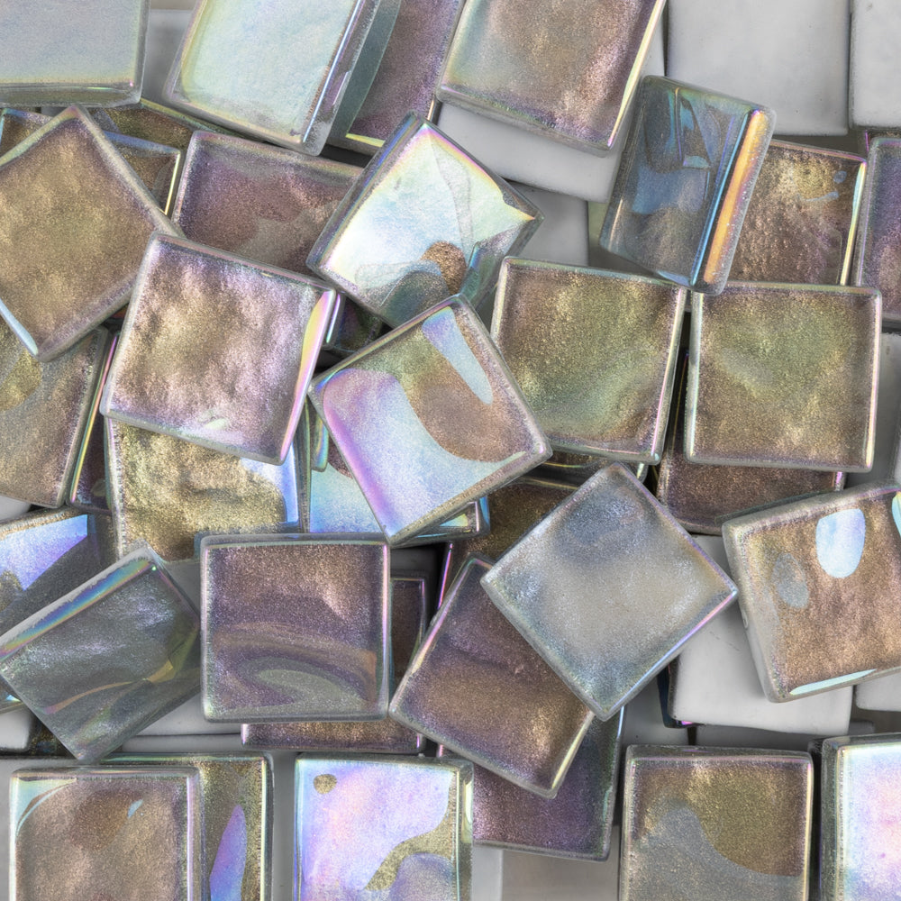 Crystal ondulat irizat 20mm – argintiu