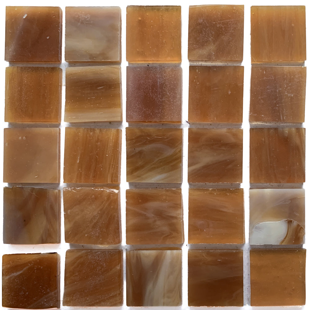 Mozaic din sticlă Tiffany Glacier 20mm – caramel cu unt