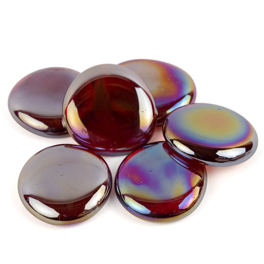 Picături din sticlă XL 30-36mm – diamant roșu