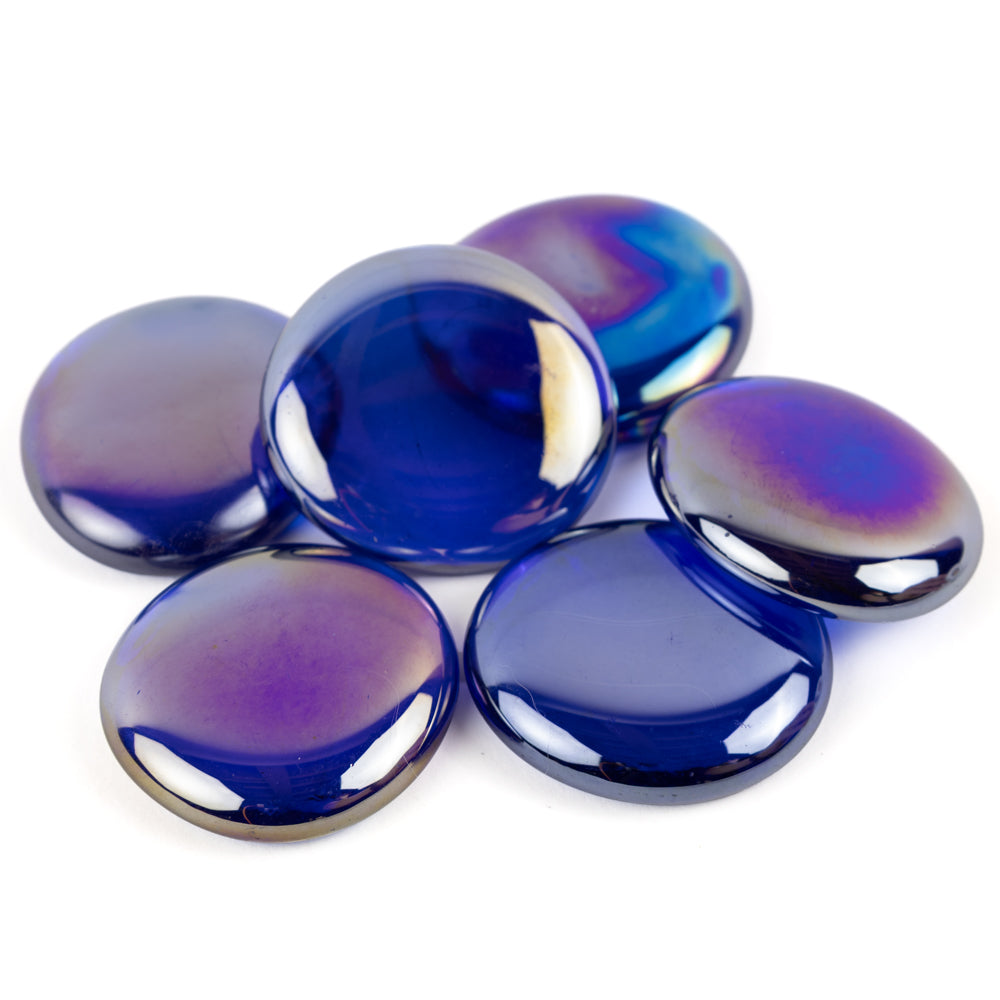 Picături din sticlă XL 30-36mm – diamant albastru