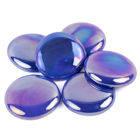 Picături din sticlă XL 30-36mm – albastru opalin