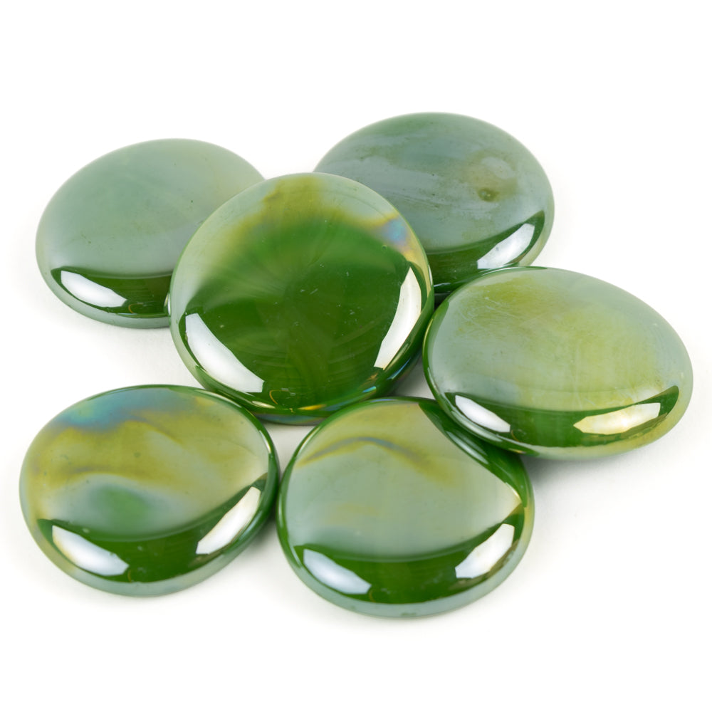 Picături din sticlă XL 30-36mm – verde opalin