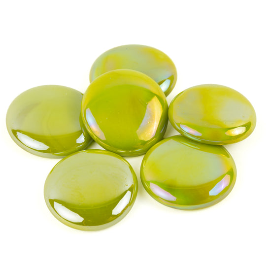Picături din sticlă XL 30-36mm – kiwi opalin