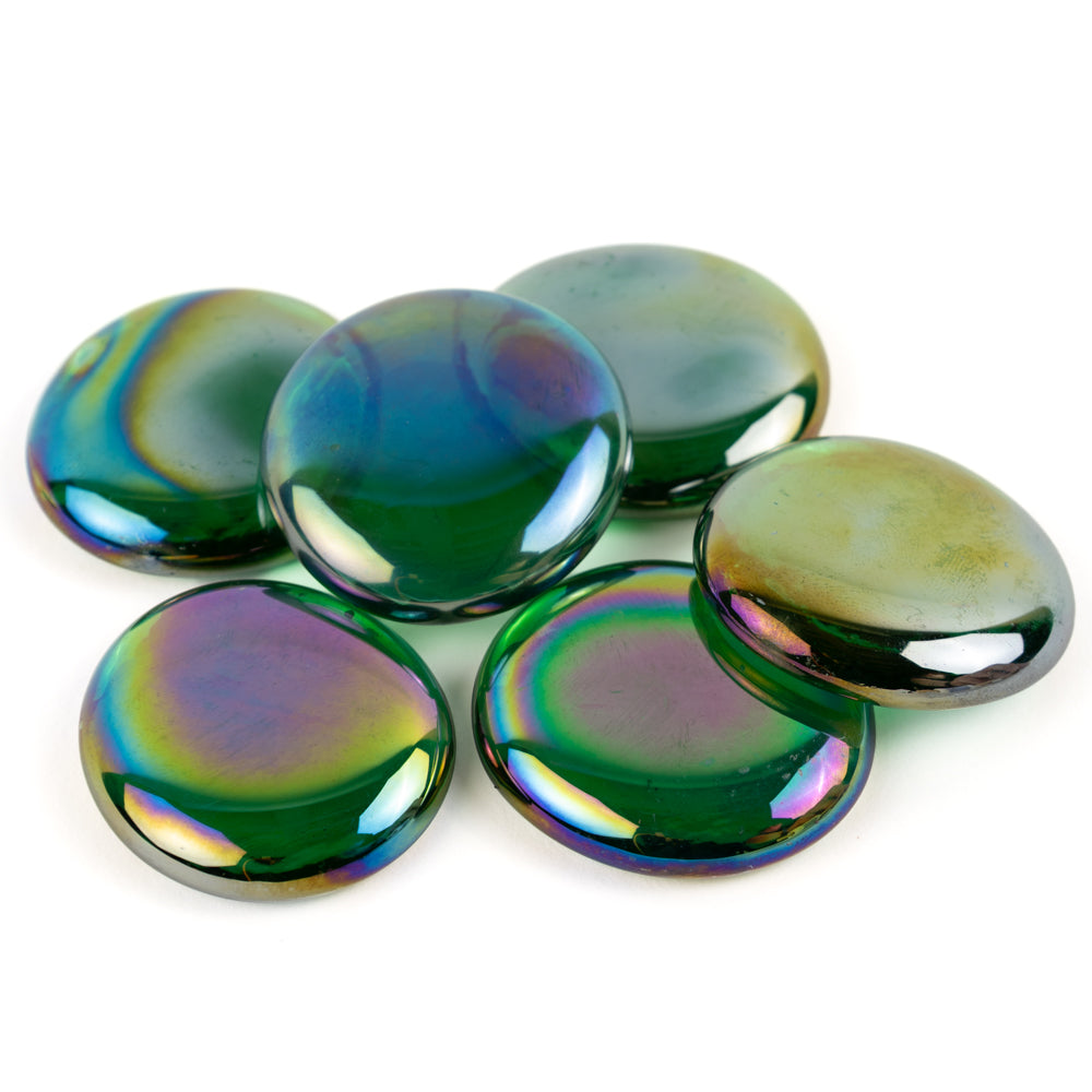 Picături din sticlă XL 30-36mm – diamant smarald