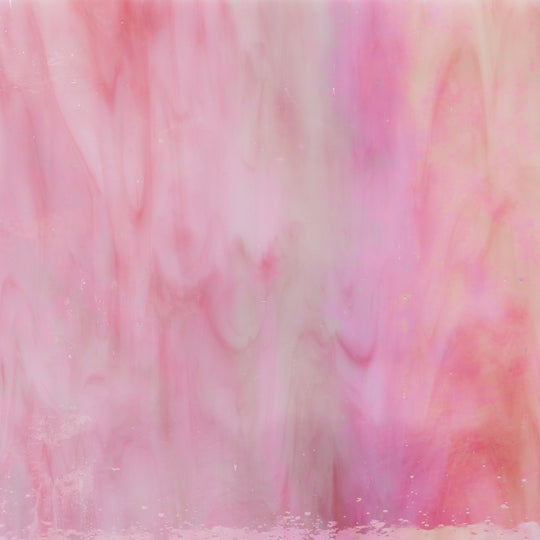 Lastra di vetro rosa iridescente