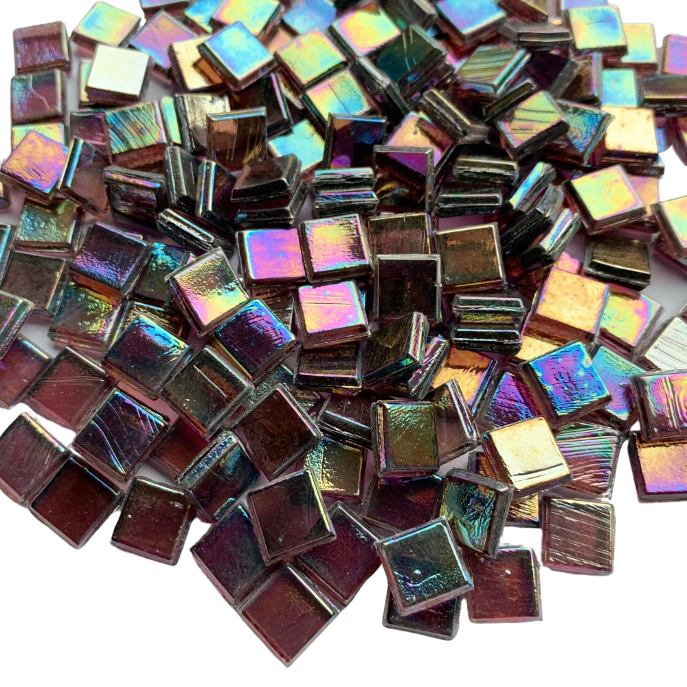 Mozaic din sticlă transparent 10mm – purpurit