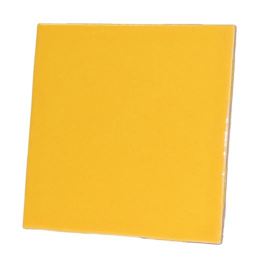 Placă din porțelan – galben 10cm