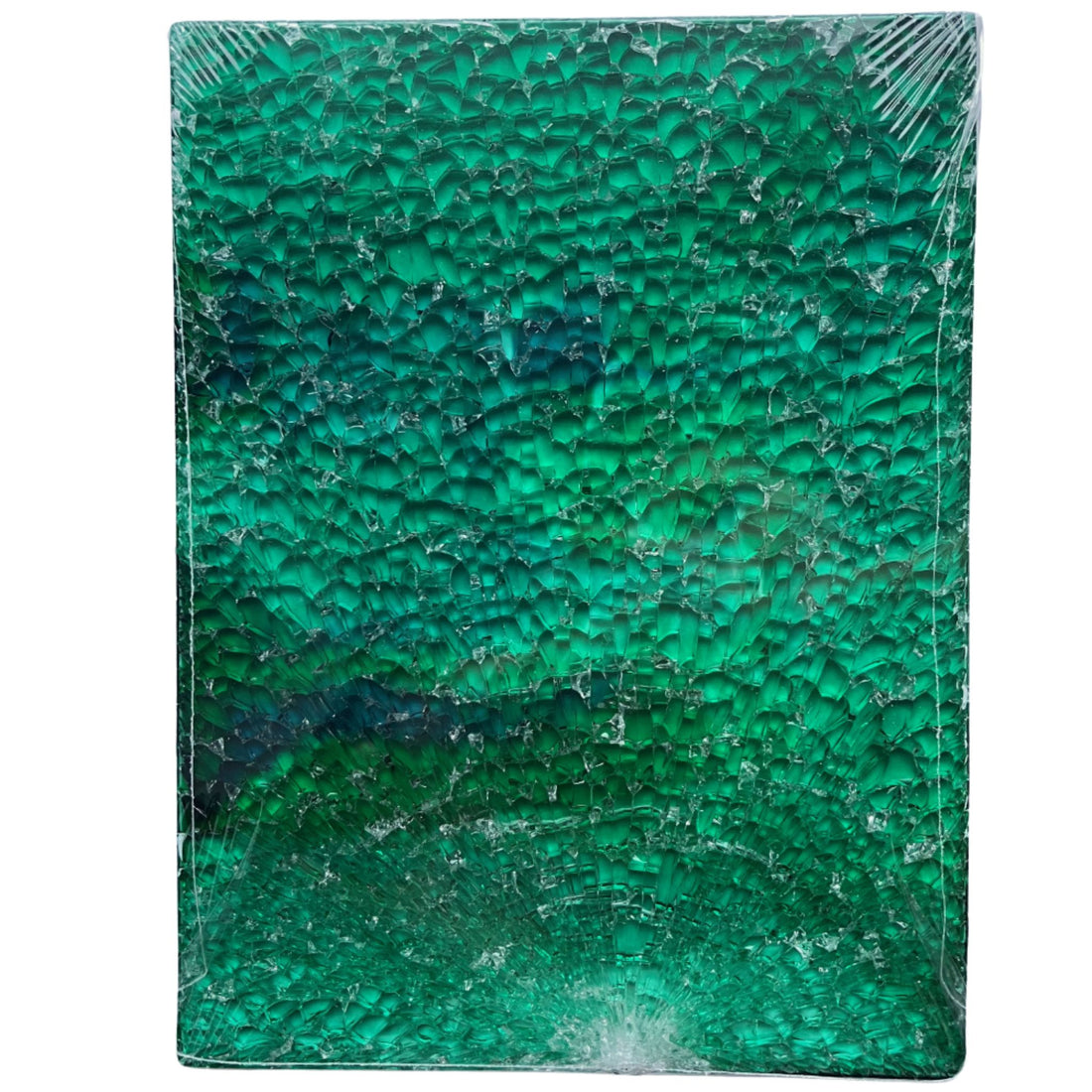 Safety Glass – marmură verde/albastru/galben