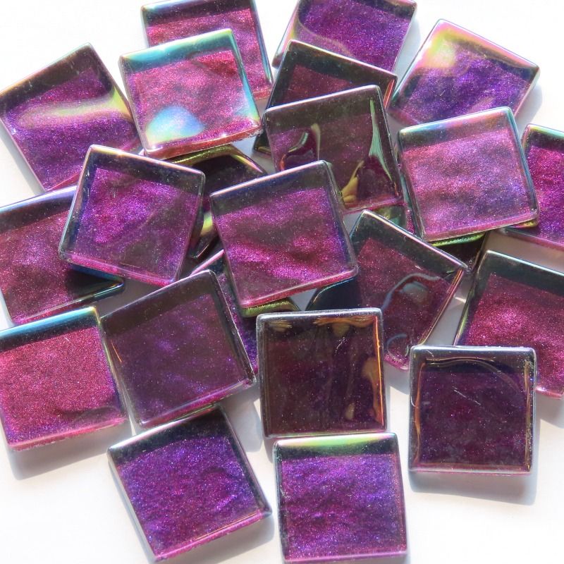 Crystal ondulat irizat 20mm – purpuriu mură