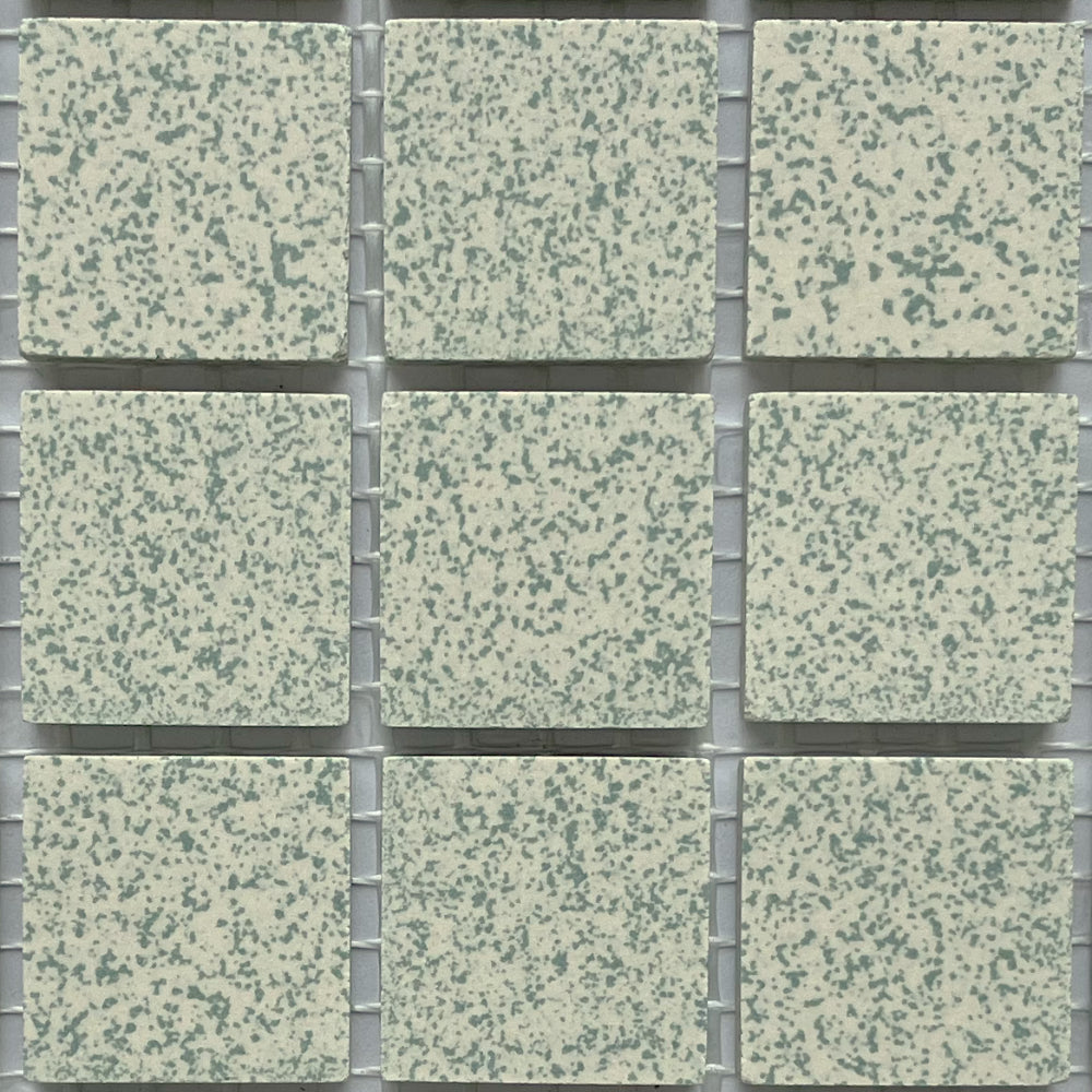 Winckelmans Vert 209 Mouchetés 20x20 mm – detaliu al petelor verzi și al finisajului mat