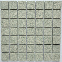 Winckelmans Vert 209 Mouchetés 20x20 mm – plăcuțe de mozaic verzi, pătate, pe plasă, vedere de sus