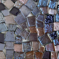 Mozaic din sticlă – Placă din sticlă cu oglindă – amestec violet - mosaicshop