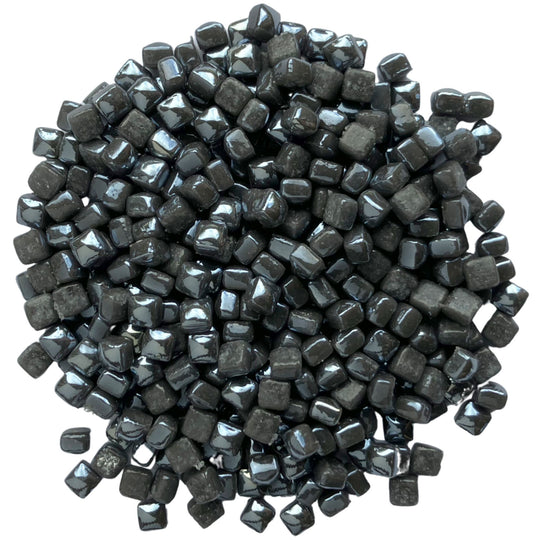 Micro mozaic din sticlă 4,8mm – cărbune de lemn, sidefat