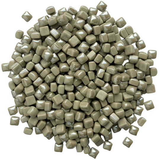 Micro mozaic din sticlă 4,8mm – verde măsliniu, sidefat