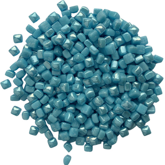 Micro mozaic din sticlă 4,8mm – turcoaz, sidefat