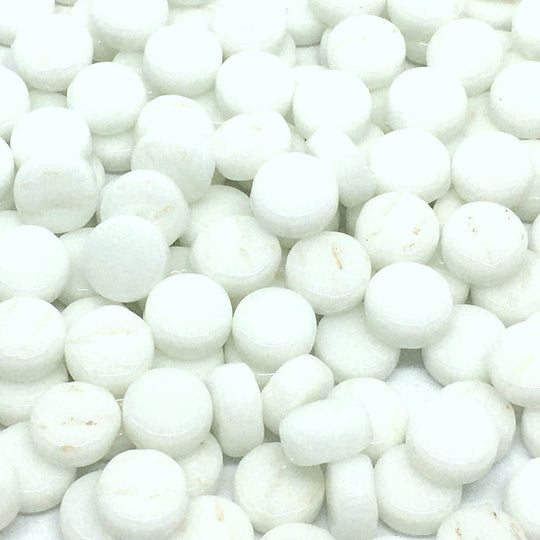 Mini discuri 8mm – alb opalin