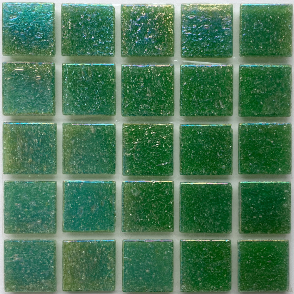Mozaic din sticlă irizat 20mm – verde intens