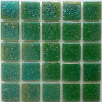 Mozaic din sticlă irizat 20mm – verde intens