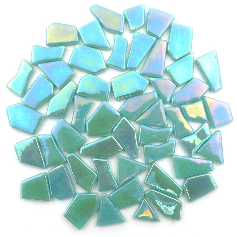 Ottoman Puzzle Duhově Světle azurová