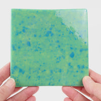 Video showing Morasutti Smalti mosaic tile – green_blue – 11.5 x 11.5 cm, rotated to show full tile