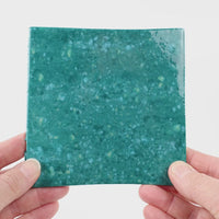 Video showing Morasutti Smalti mosaic tile – green_blue – 11.5 x 11.5 cm, rotated to show full tile
