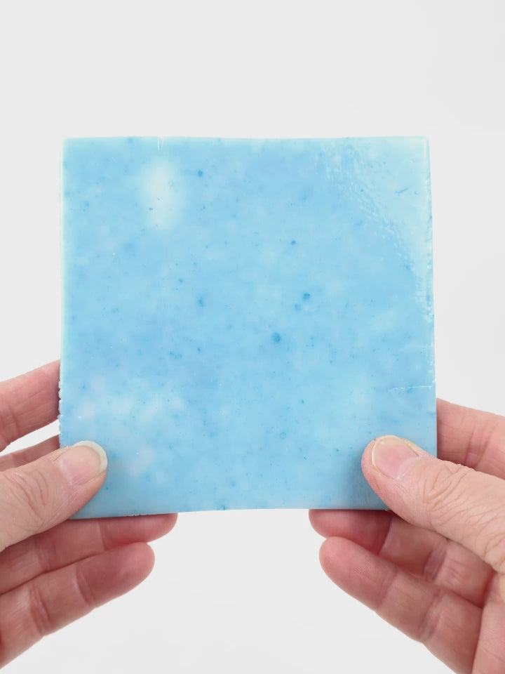 Video showing Morasutti Smalti mosaic tile – turquoise – 11.5 x 11.5 cm, rotated to show full tile