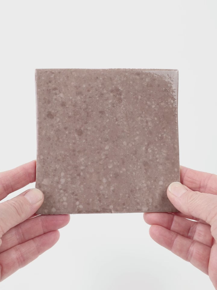 Video showing Morasutti Smalti mosaic tile – taupe – 11.5 x 11.5 cm, rotated to show full tile