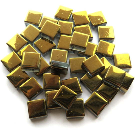 Mozaic din sticlă cu oglindă 10mm – auriu