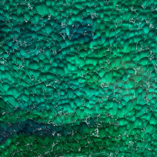 Safety Glass – marmură verde/albastru/galben