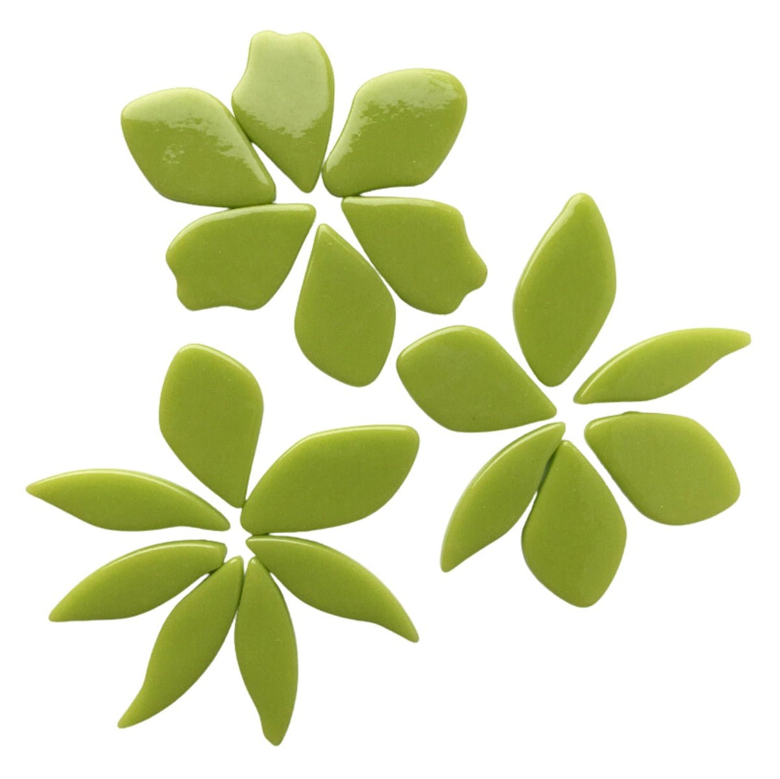 Mozaic din sticlă – Petale din sticlă – verde nou - mosaicshop