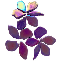 Mozaic din sticlă – Petale din sticlă sidefate – magenta - mosaicshop