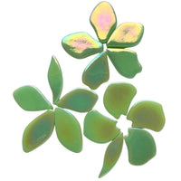 Mozaic din sticlă – Petale din sticlă sidefate – verde mentă - mosaicshop