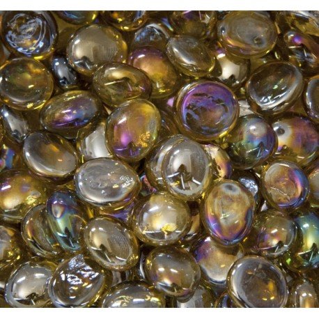 Picături din sticlă 16-20mm – diamant chihlimbar