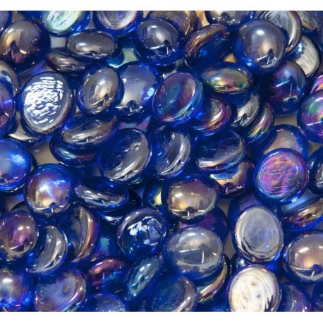 Mozaic din sticlă – Picături din sticlă 16-20mm – diamant albastru - mosaicshop
