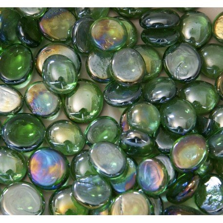 Mozaic din sticlă – Picături din sticlă 16-20mm – diamant verde - mosaicshop